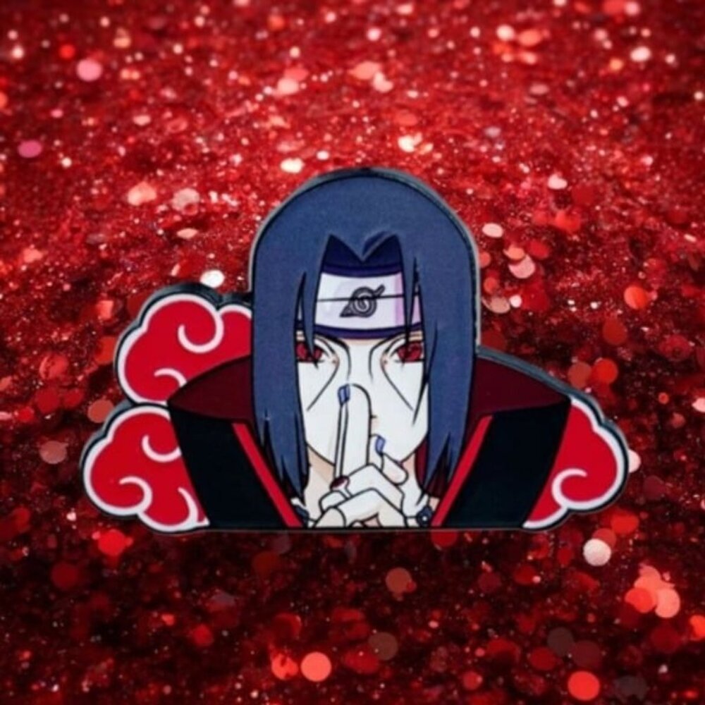 Naruto Akatsuki Itachi with Red Cloud Enamel Pin - Iconic Anime Collectible